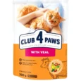 CLUB 4 PAWS PREMIUM for adult cats with Veal 1- 900g
