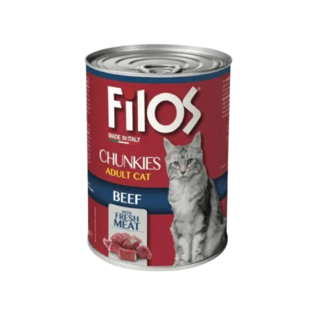 Filos Chunks with Beef - wet cat food 405g